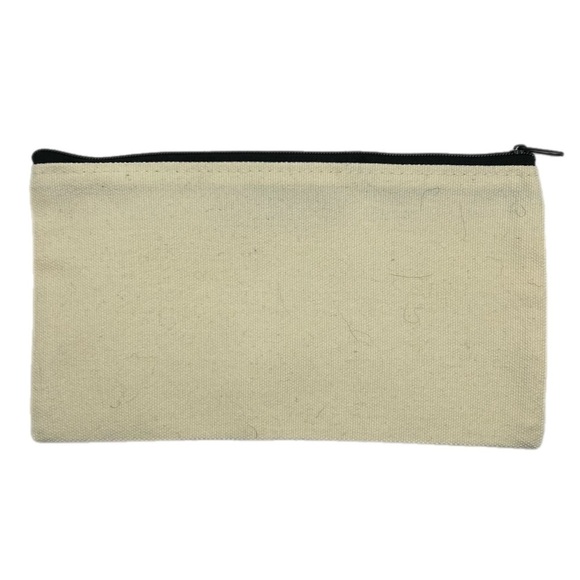 Canvas Zip Top Cosmetics Makeup Accessories Bag Gem Heart ‘All The Things’ Print - Picture 3 of 7